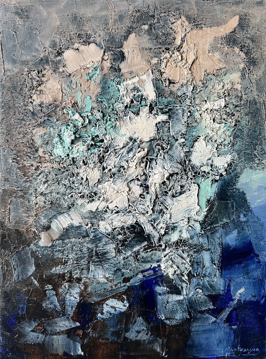 Abstract Oil Painting By Tigran Mamikonyan, 12 X 16", Inexplicable Dream 30X40Cm, Original Artwork