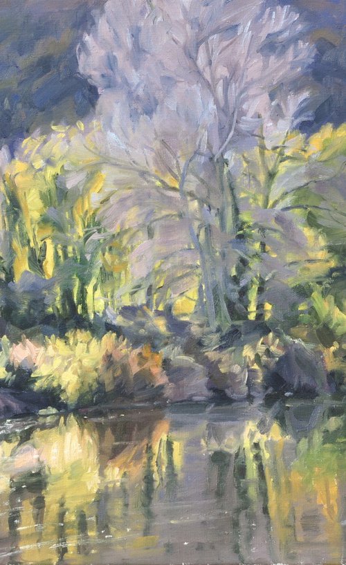 Autumn Reflections on the Loire by ANNE BAUDEQUIN