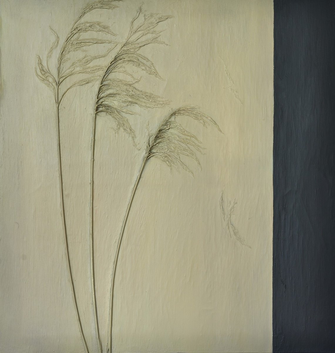 Organic Abstract Acrylic Painting By Monica Sarandrea, 33 X 35", Carried By The Wind, Original Artwork