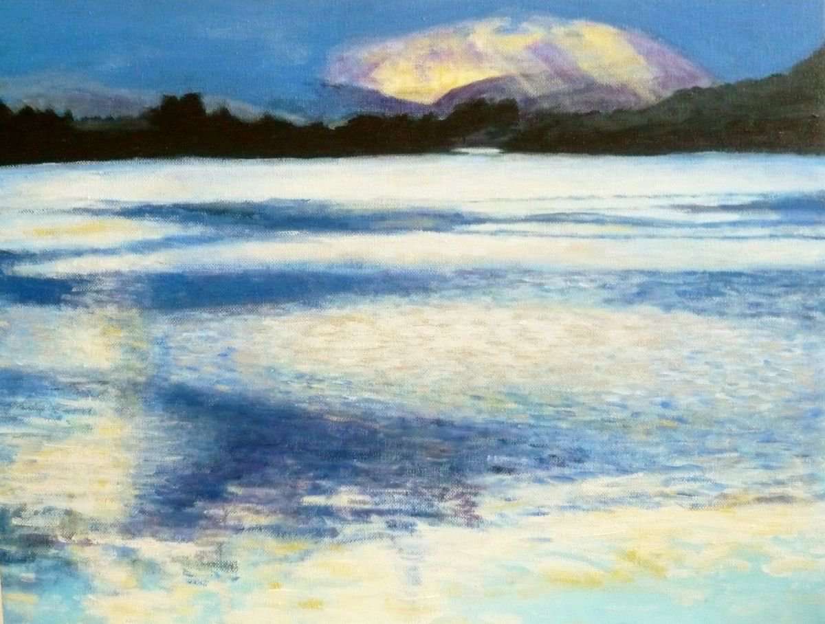 Overcast Sky, Lake of Menteith by Pamela McMahon
