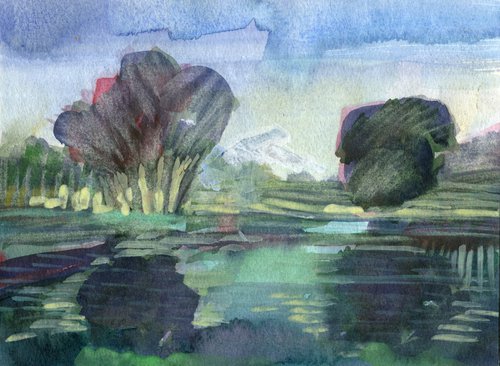 Peaceful Lake by Elizabeth Anne Fox