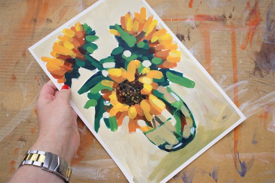 Sunflowers in vase