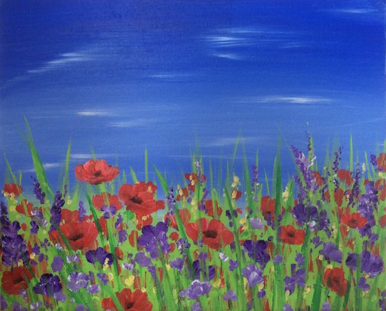 Poppies and Sunshine 22 x 18ins