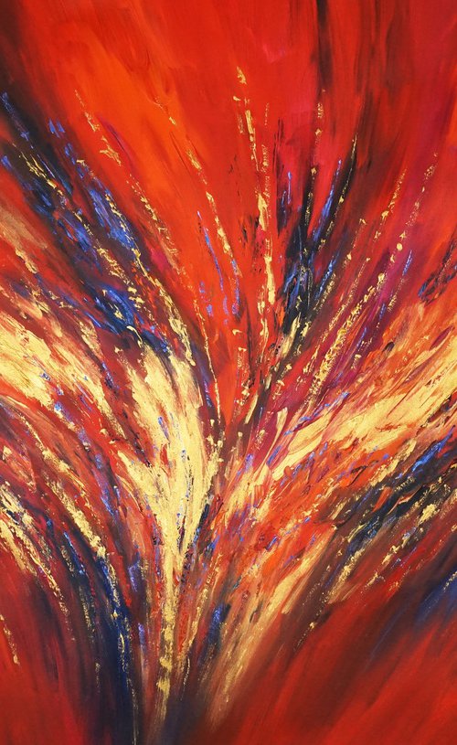 Red And Gold Energy D 2 by Peter Nottrott