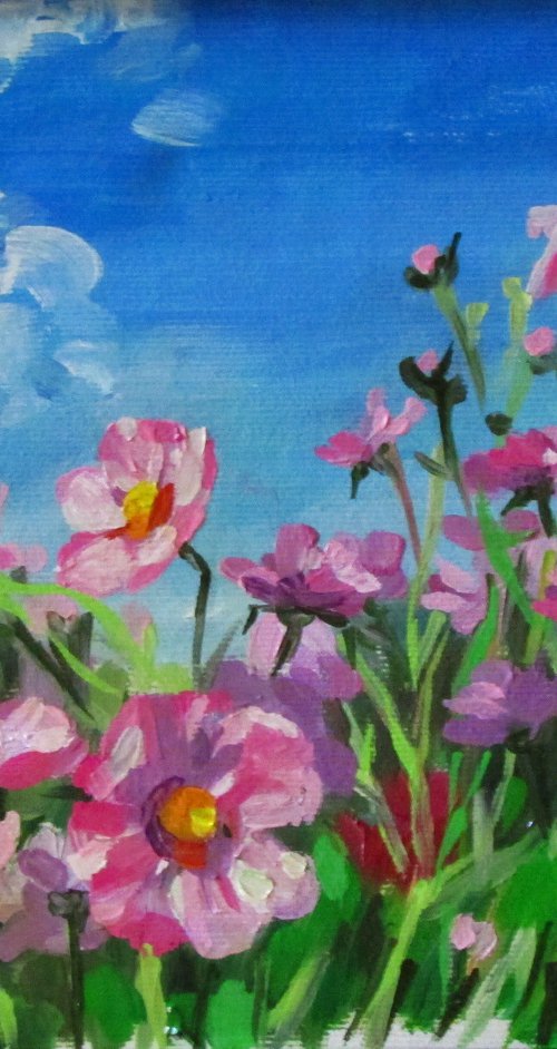 Flowers original painting by Kateryna Bortsova