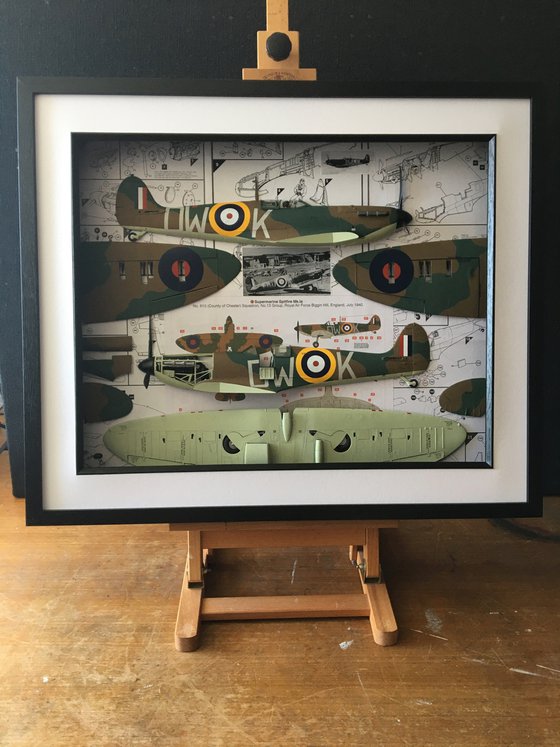 Spitfire: Model Decoupage collage