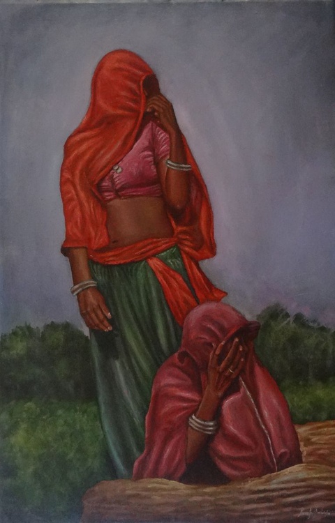 Rajasthani Women In The Hot Sun Artfinder