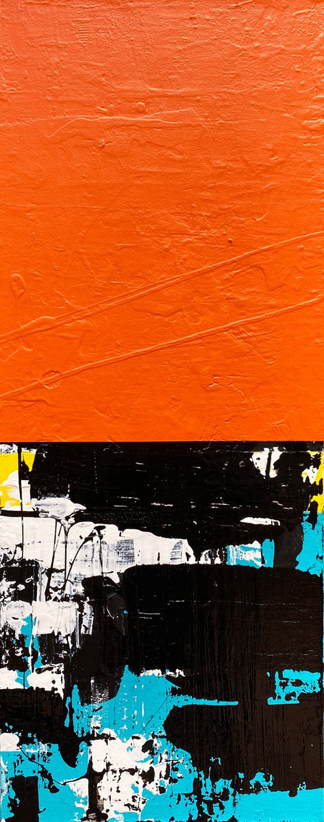 Organic Abstract Acrylic Painting By Jason Forcier, 16 X 40, Island Time, Original Artwork