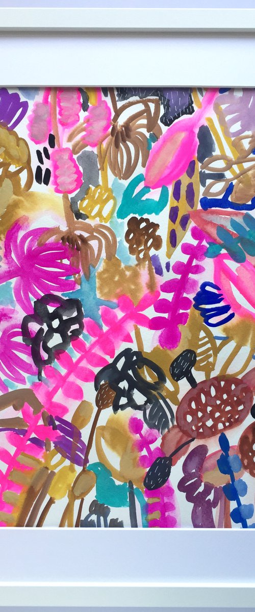 FLOWERS 1 (large framed) by LENKA STASTNA