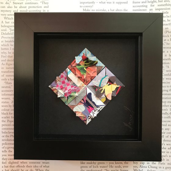 Mini Origami Mosaic with Butterflies No2