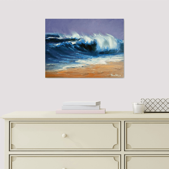 Sea waves landscape