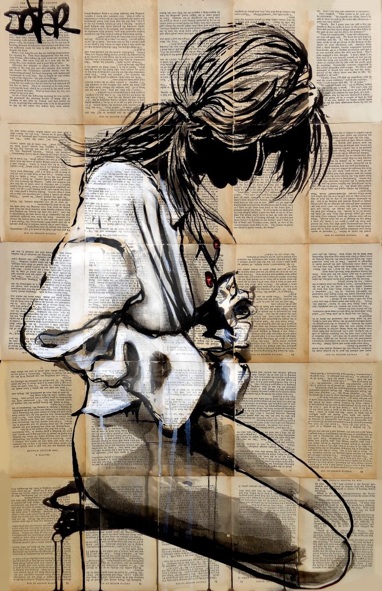 THE WHITE SHIRT Ink drawing by Loui Jover Artfinder