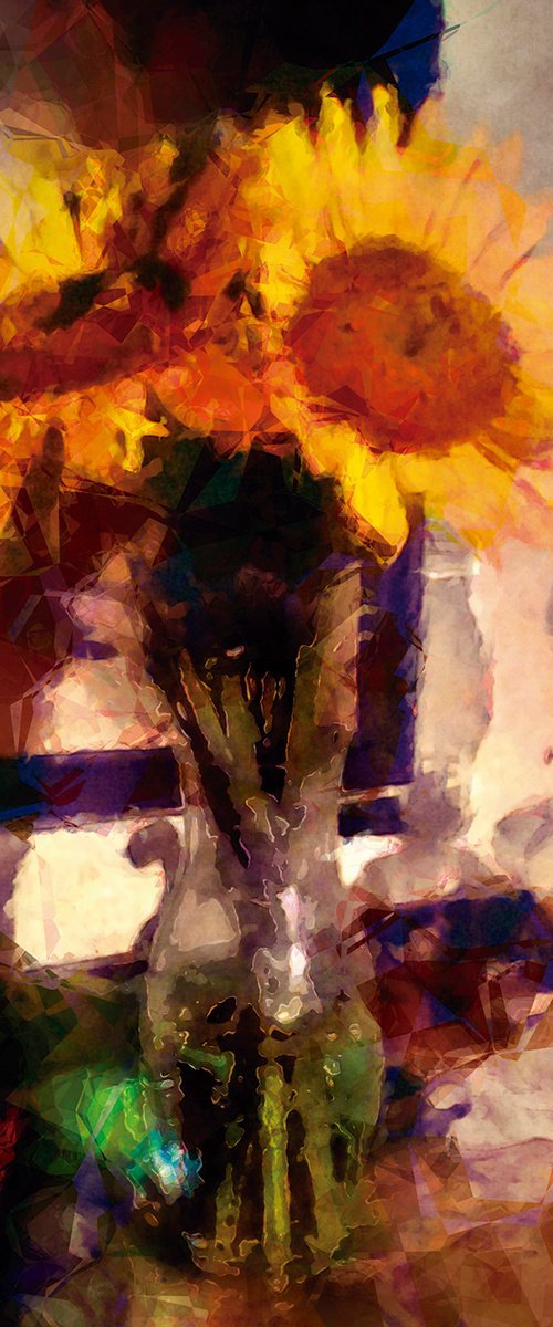 Girasoles y quinqué by Javier Diaz