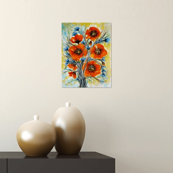 Poppies - watercolor ..