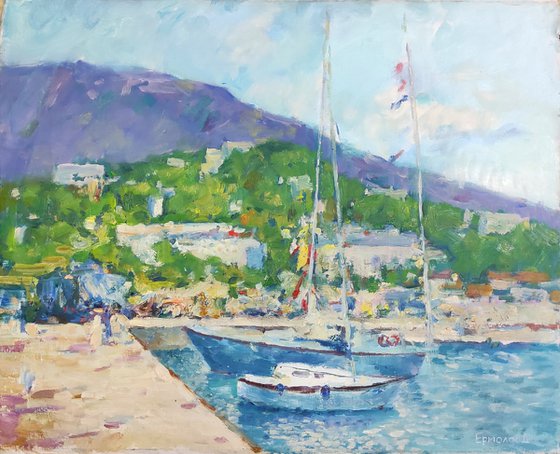 Yalta. Yacht
