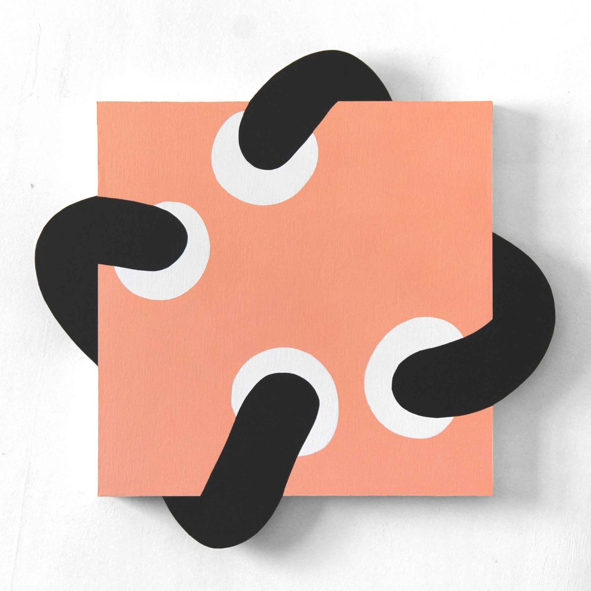 Abstract Acrylic Painting By Martin Singer, 18 X 19", 4L4T-25, Original Artwork