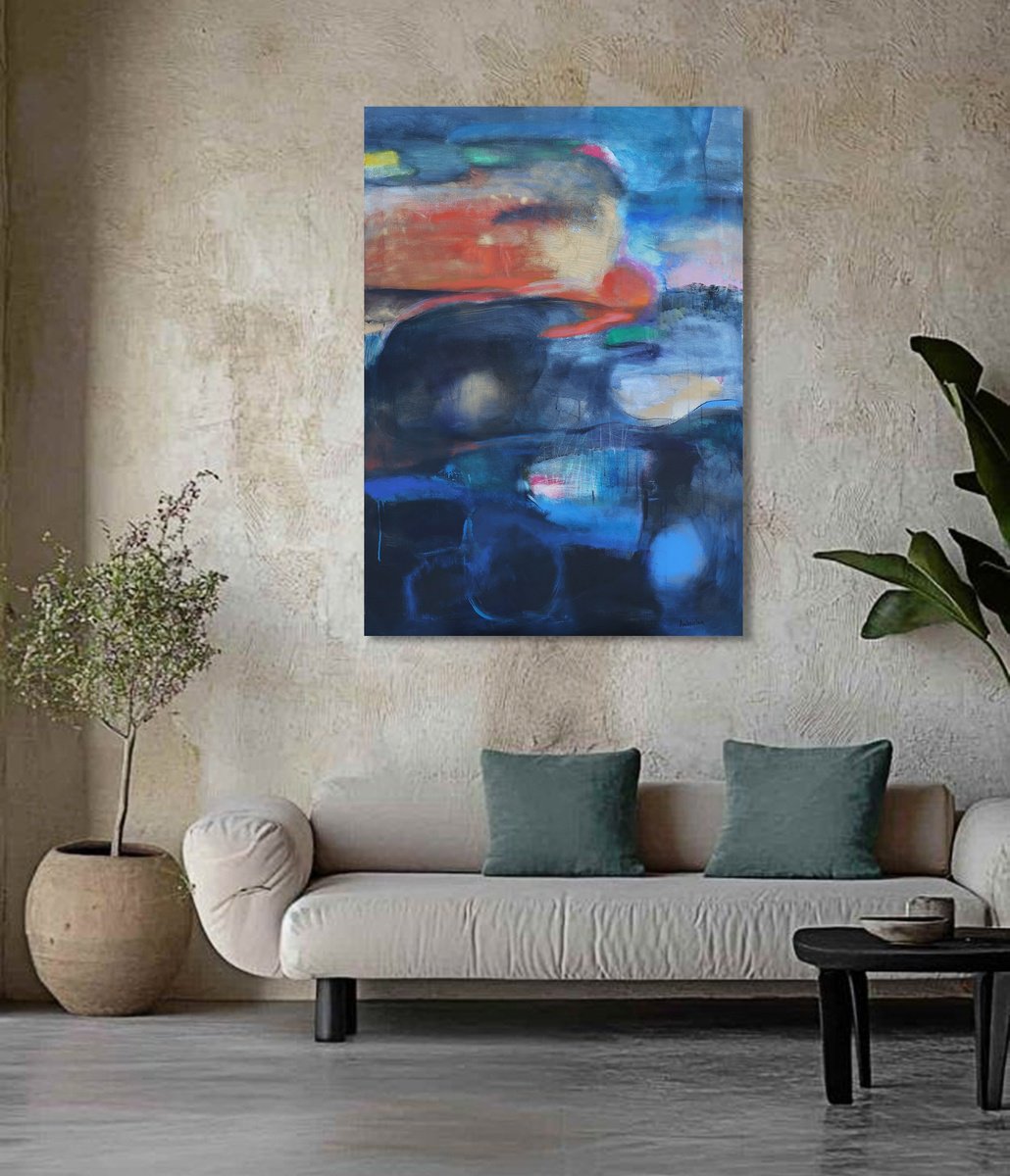 Composition With Gold And Orange By Artem Andreichuk, 39 X 55, Artwork For Sale On Artfinder