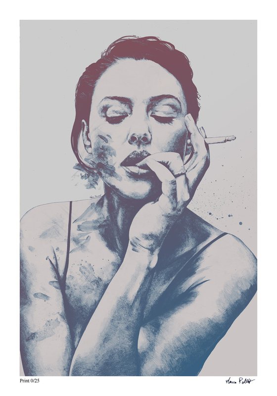 Monica B: blue