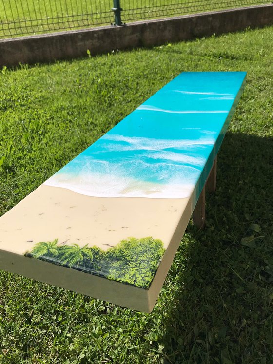 Tropical 3 - Resin on wood