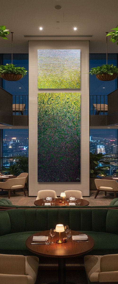 In search of silence- 2 (green) by Nadiia Antoniuk