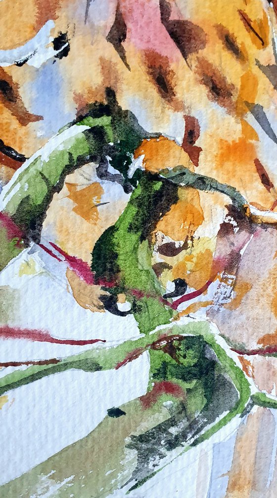 Autumn guardean ( watercolour Owl )