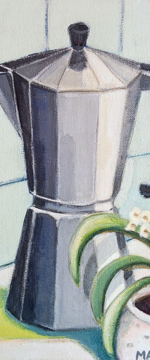 Coffee and a plant by Marisa Añón