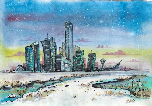 Astana, winter by Denis Godyna