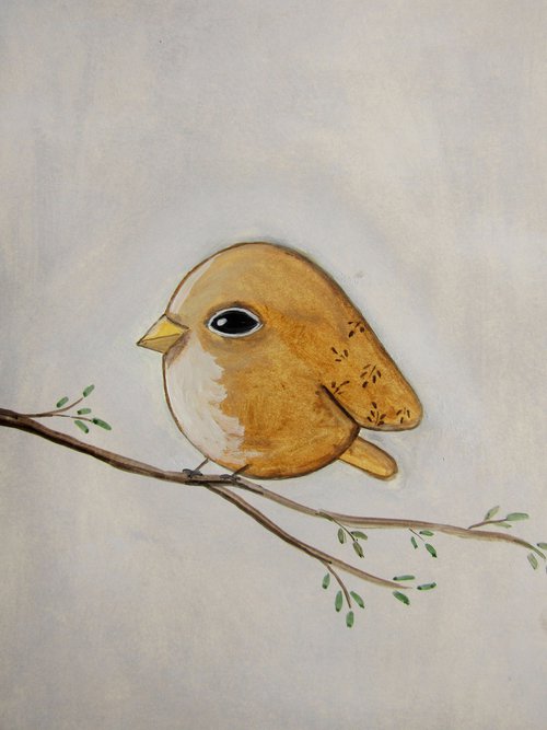 The yellow/ light brown bird by Silvia Beneforti