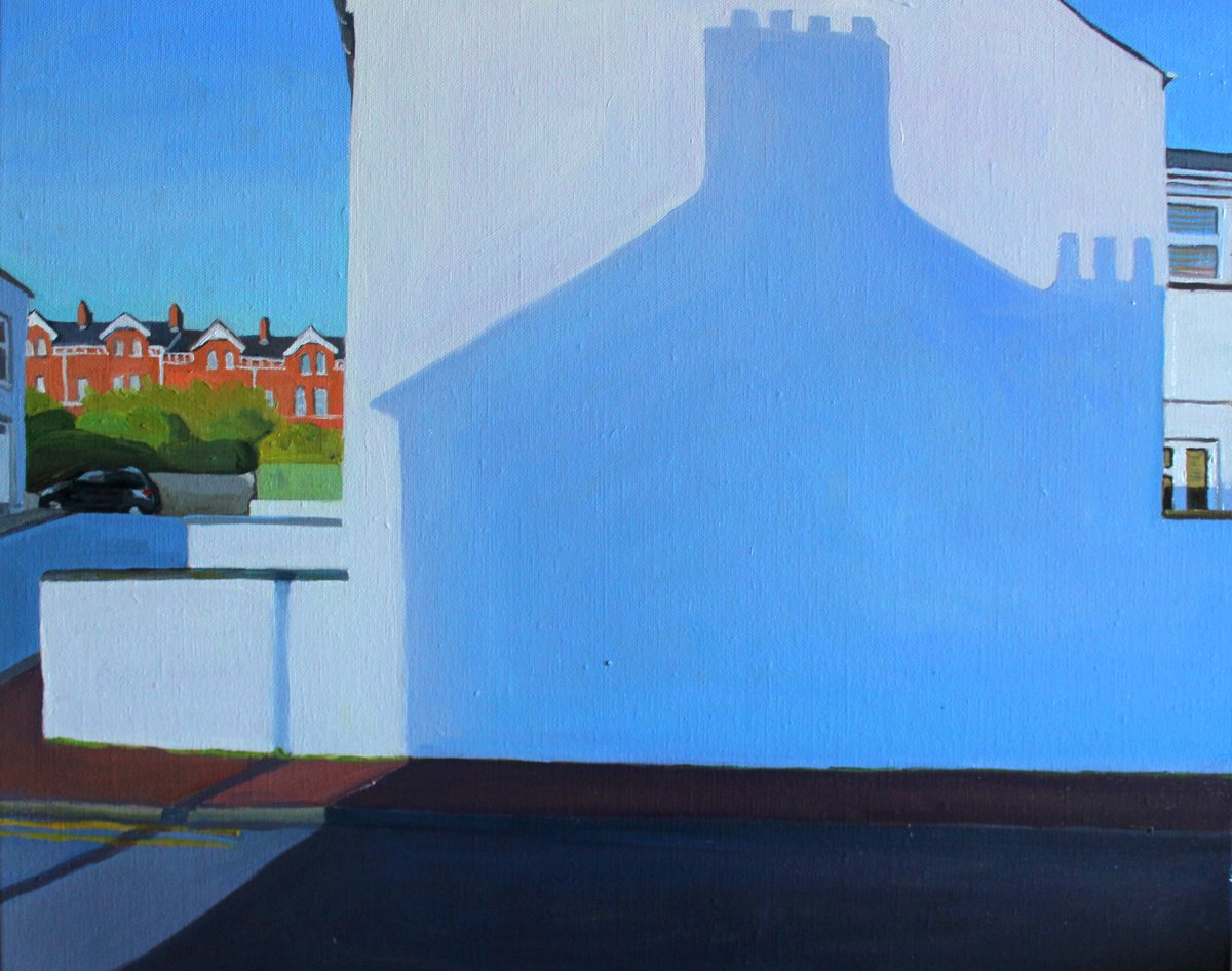 Impressionistic Cityscapes Oil Painting By Emma Cownie, 20 X 16, Nicholston Terrace, Original Artwork