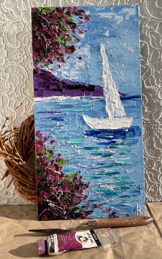 Amalfi Sailboat Painting