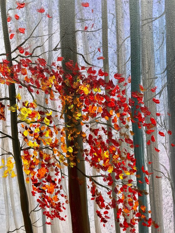 Individuality - autumn winter landscape, forest