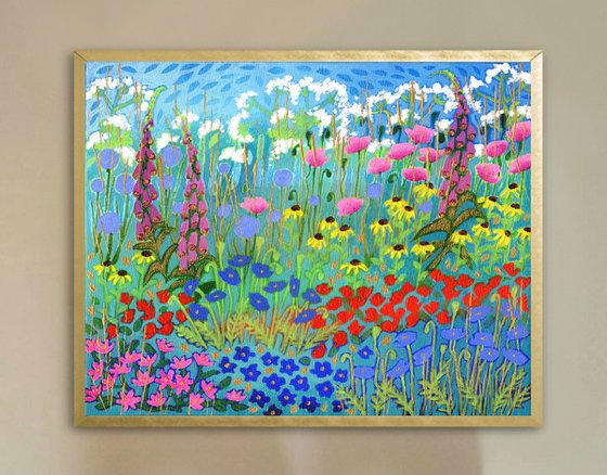 Flower Field with Gold