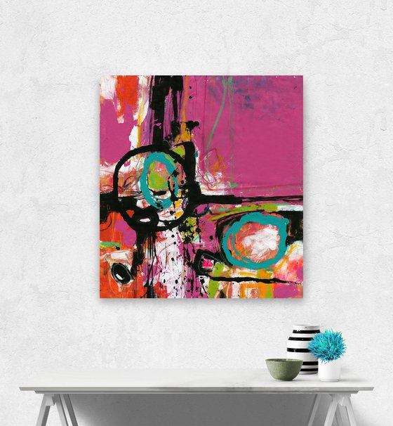 Time To Dance - Abstract Mixed Media Painting by Kathy Morton Stanion, Modern Home decor, restaurant art