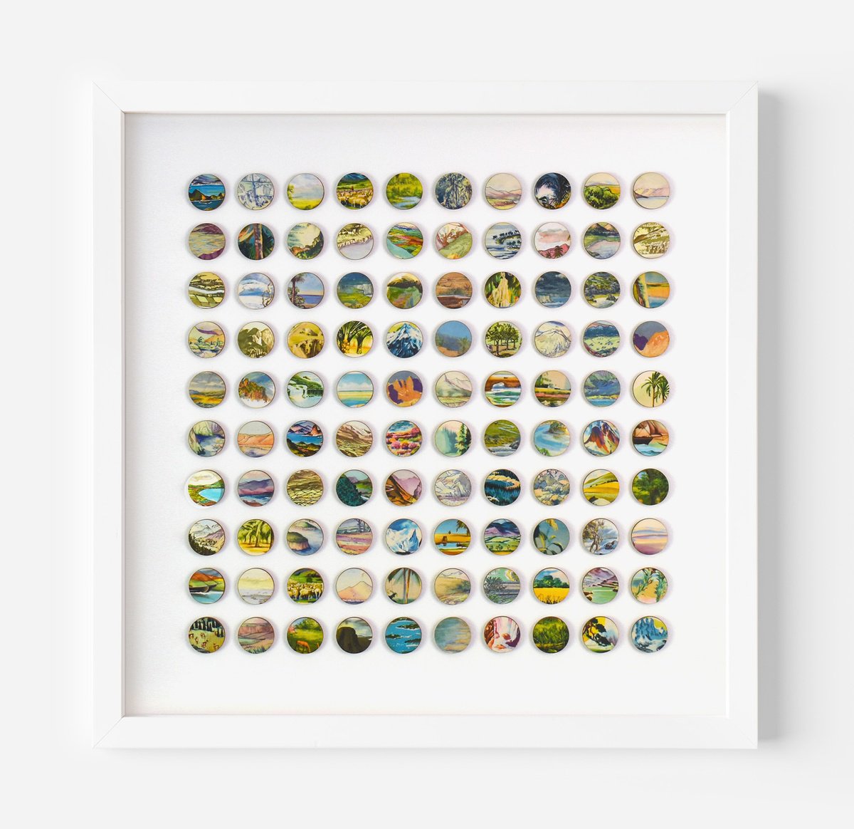 One Hundred Vintage Encyclopedia 3D Dots Collage by Amelia Coward