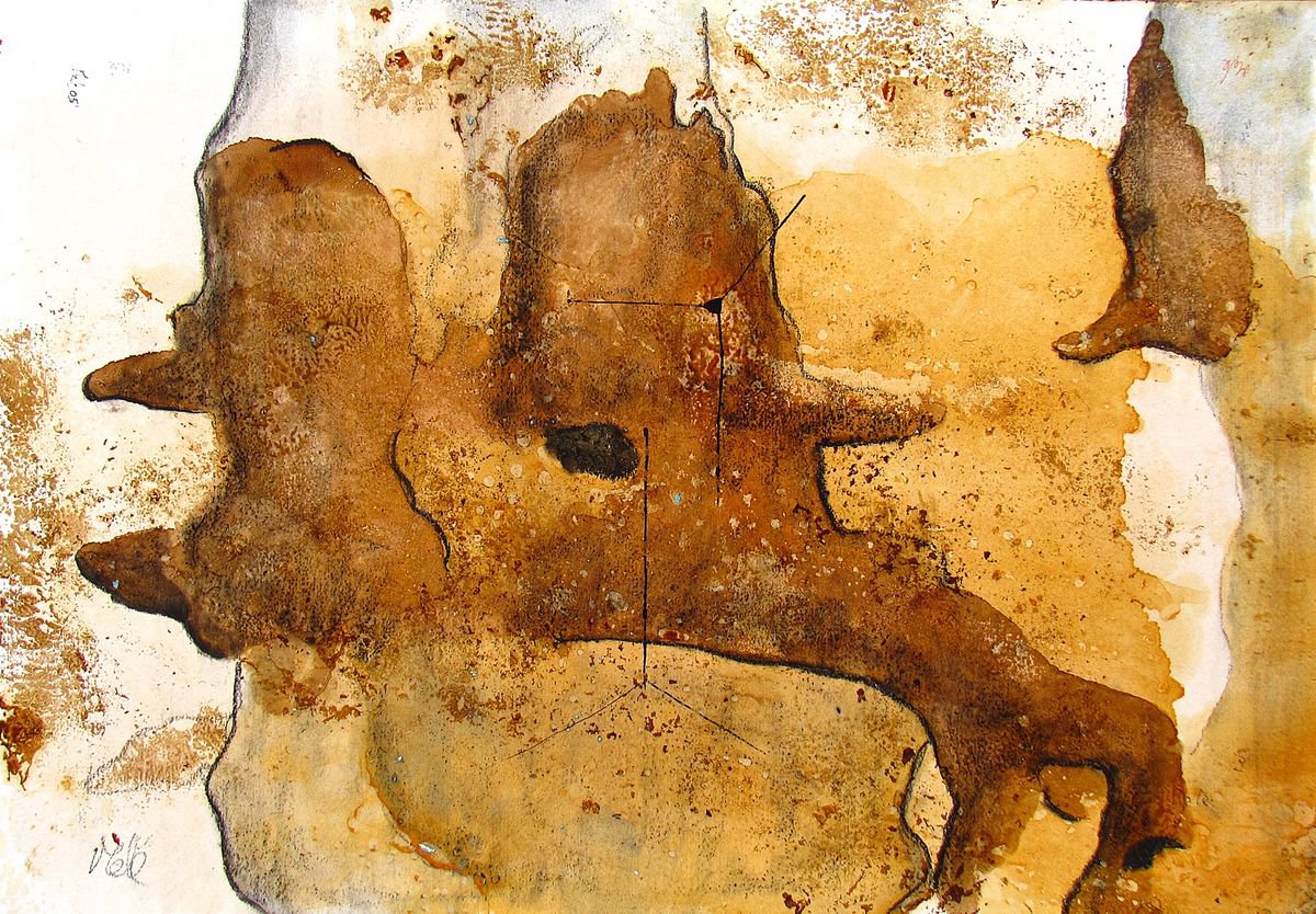 Botanical Painting By Antonio Mele, 26 X 18, Corteccia Naso Lungo., Original Artwork