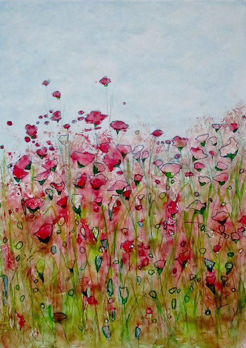 Delicate Pinks and Soft Reds by Pamela McMahon