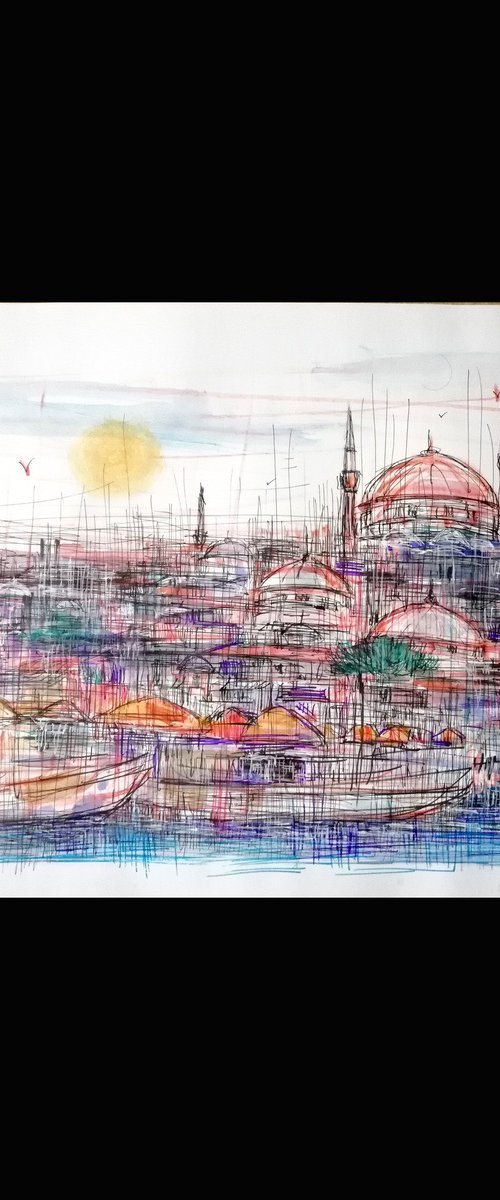 Colurful Istanbul Panorama by Jamaleddin Toomajnia