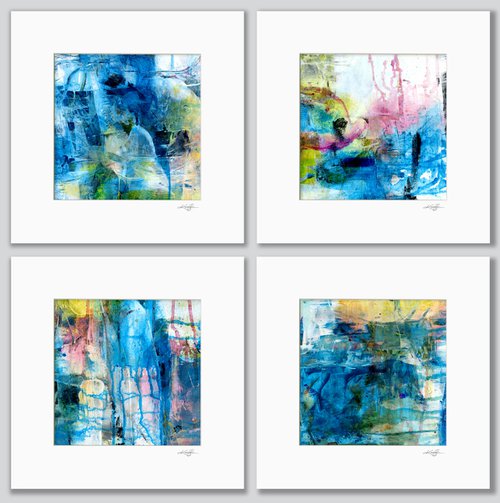 Color Poetry Collection 2 - 4 Abstract Paintings by Kathy Morton Stanion