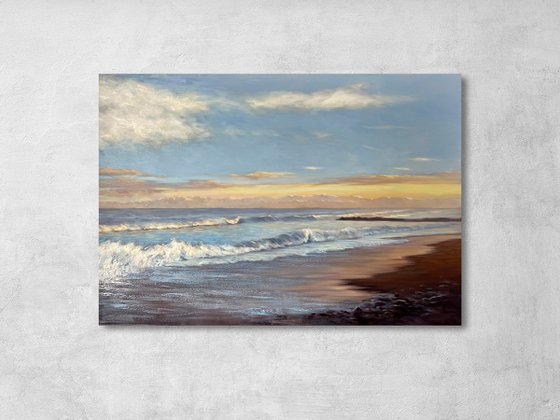 "Sea 2" Blue seascape oil art