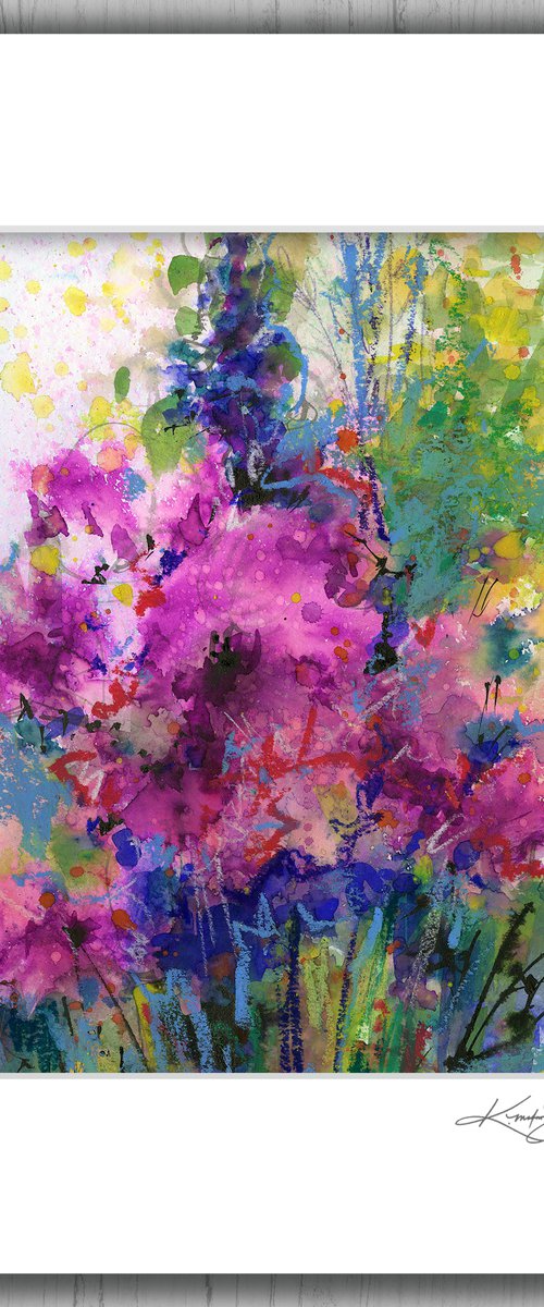 Dancing Among The Blooms 3 - Flower Painting by Kathy Morton Stanion by Kathy Morton Stanion