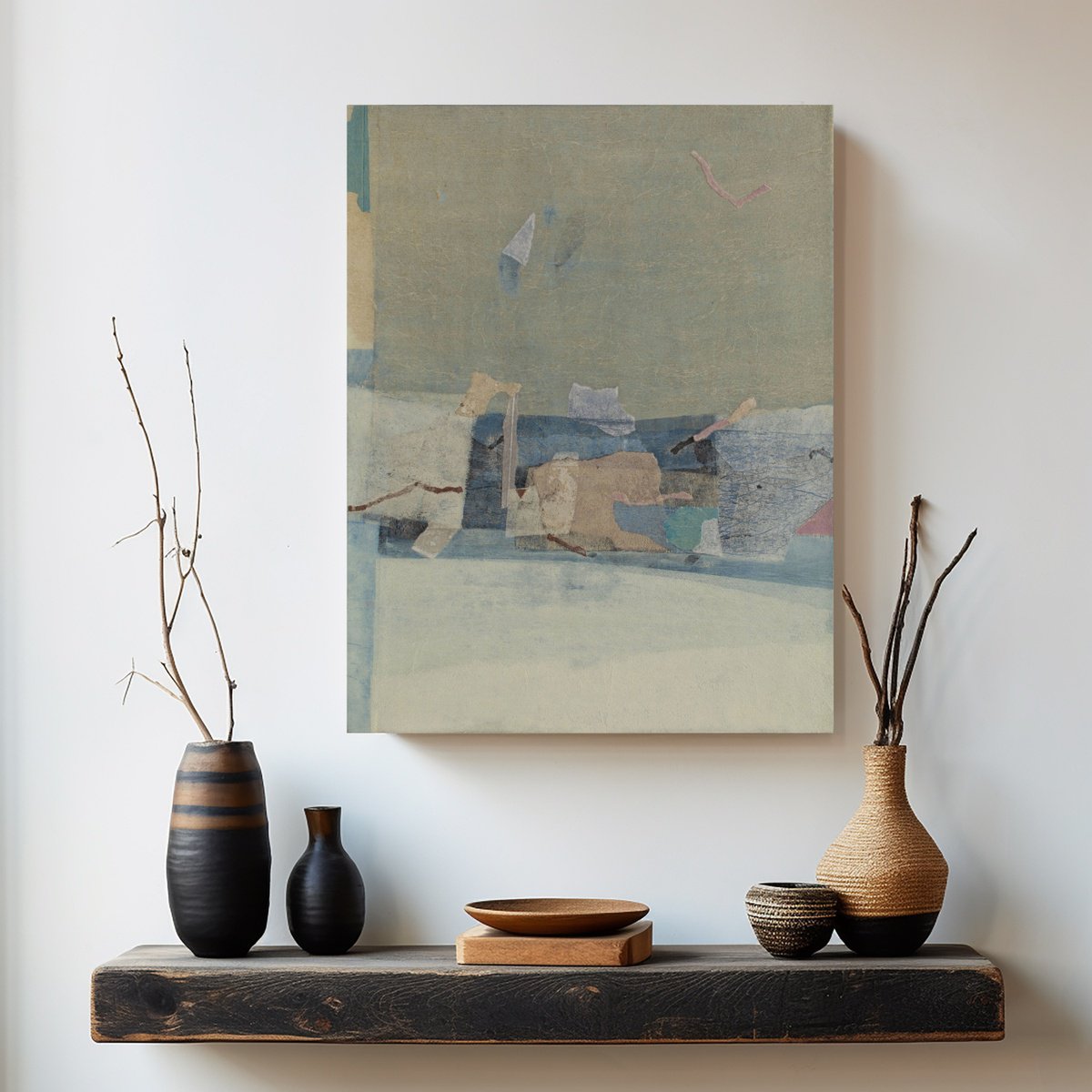 Abstract Collage By Trayana Panayotova, 14 X 18", Sense Of Place Xi, Original Artwork