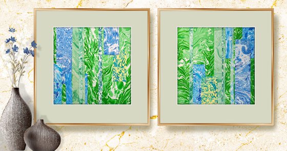 Set of 2 «Tropical Waterfall»