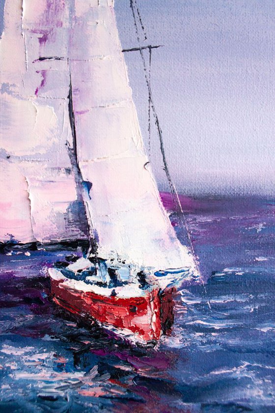 "Sailboat in the sea" landscape