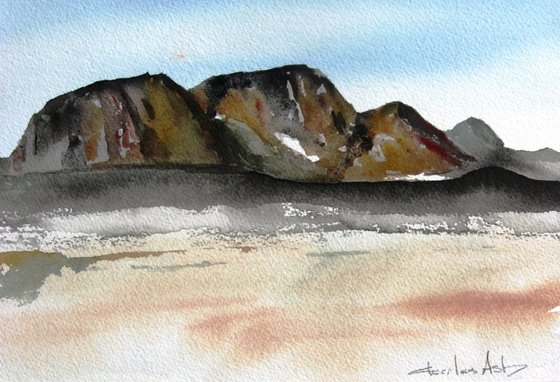 Hermit's Peak - Original Watercolor & Ink Painting