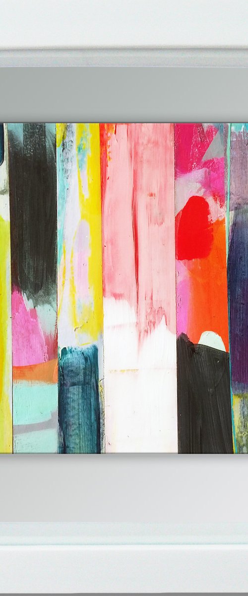 Framed ready to hang original abstract  - Feedback #24 by Carolynne Coulson