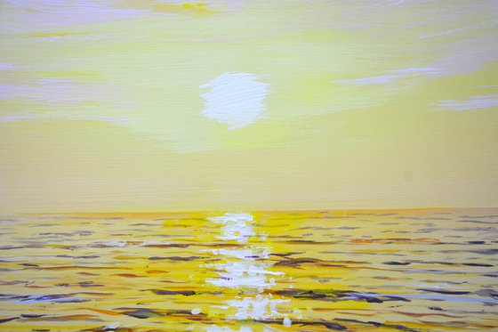 Gentle sea. Sunset.