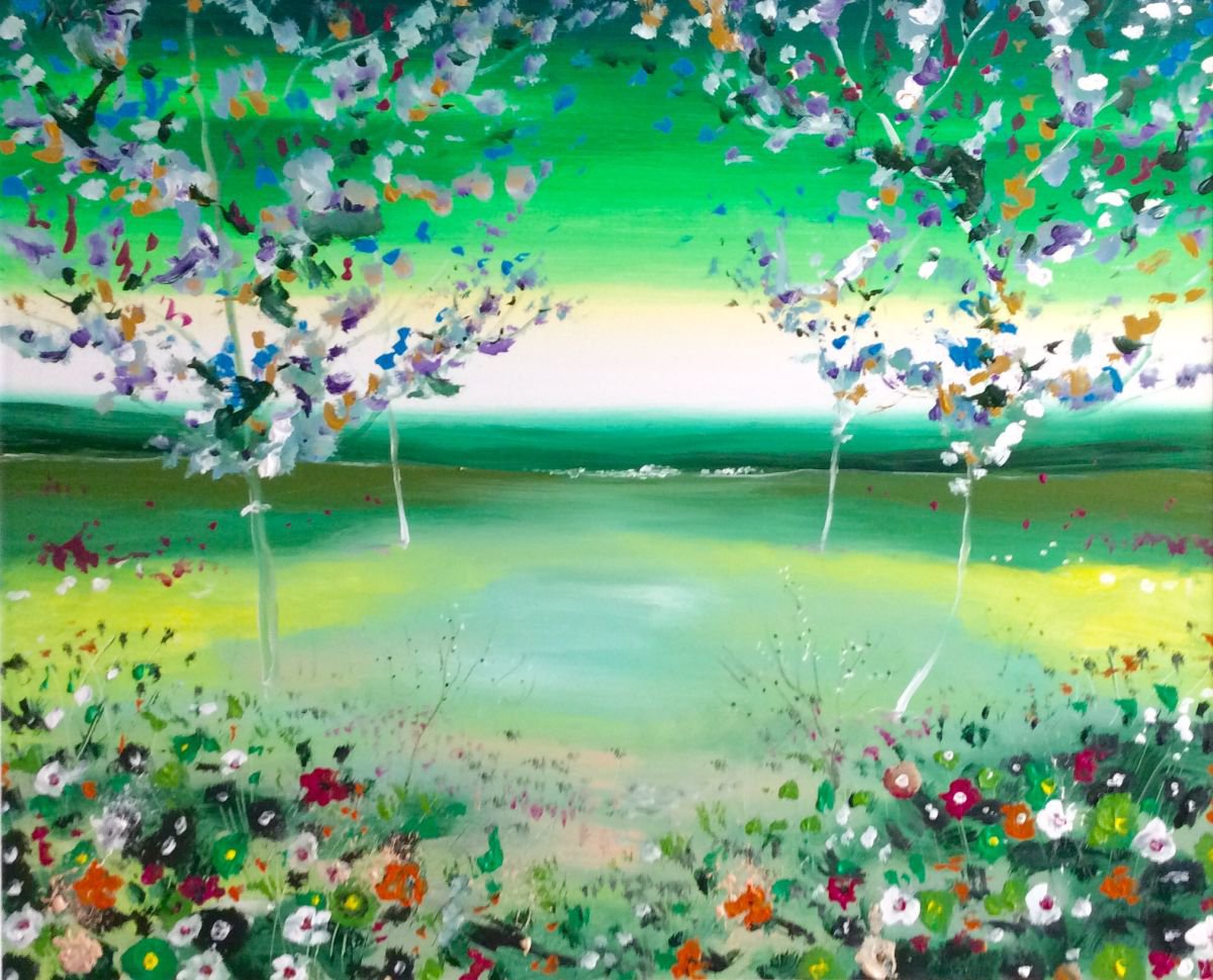  Bridge To Paradise By Alejos, 39 X 32, Artwork For Sale On Artfinder