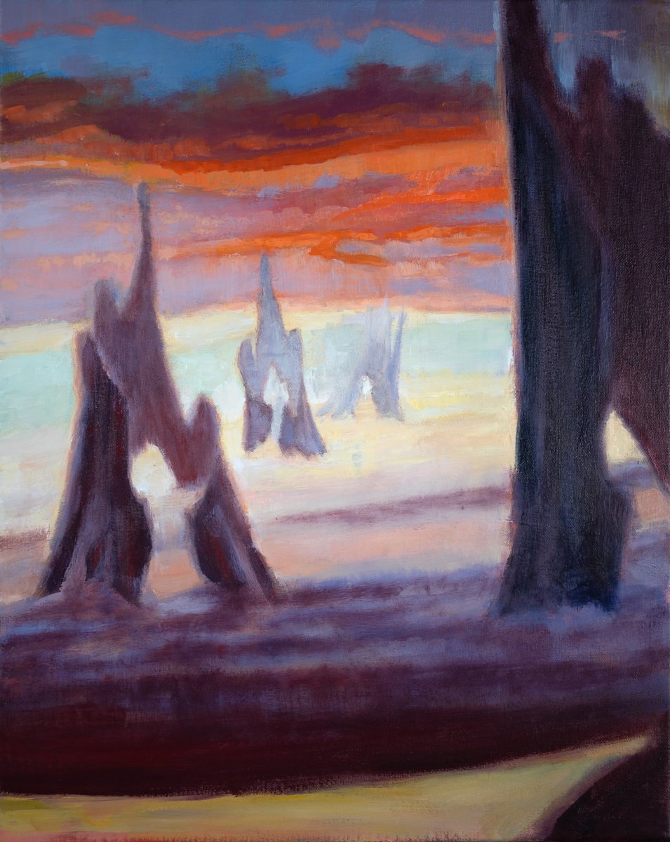 Impressionistic Landscape Oil Painting By Ron Cooper, 16 X 20", Lost Coast, Original Artwork