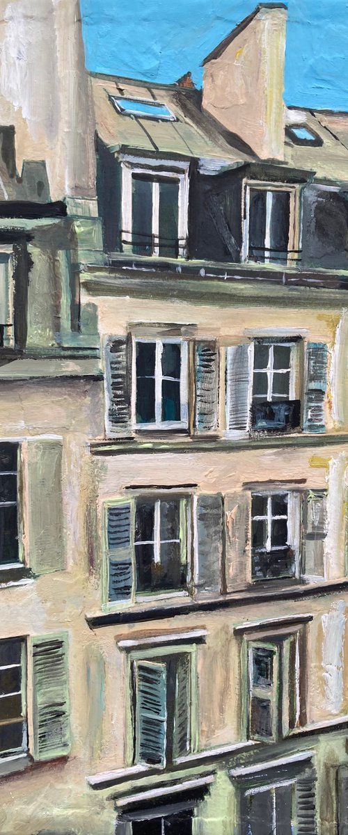 Buildings In Montmartre, Paris by Andrew Reid Wildman