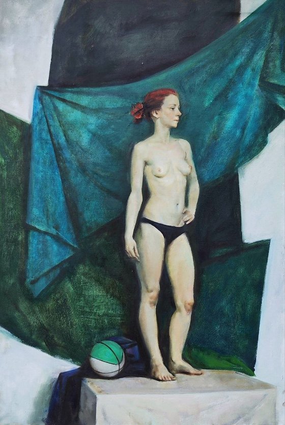 Nude with a basketball (2)